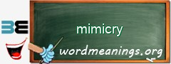 WordMeaning blackboard for mimicry